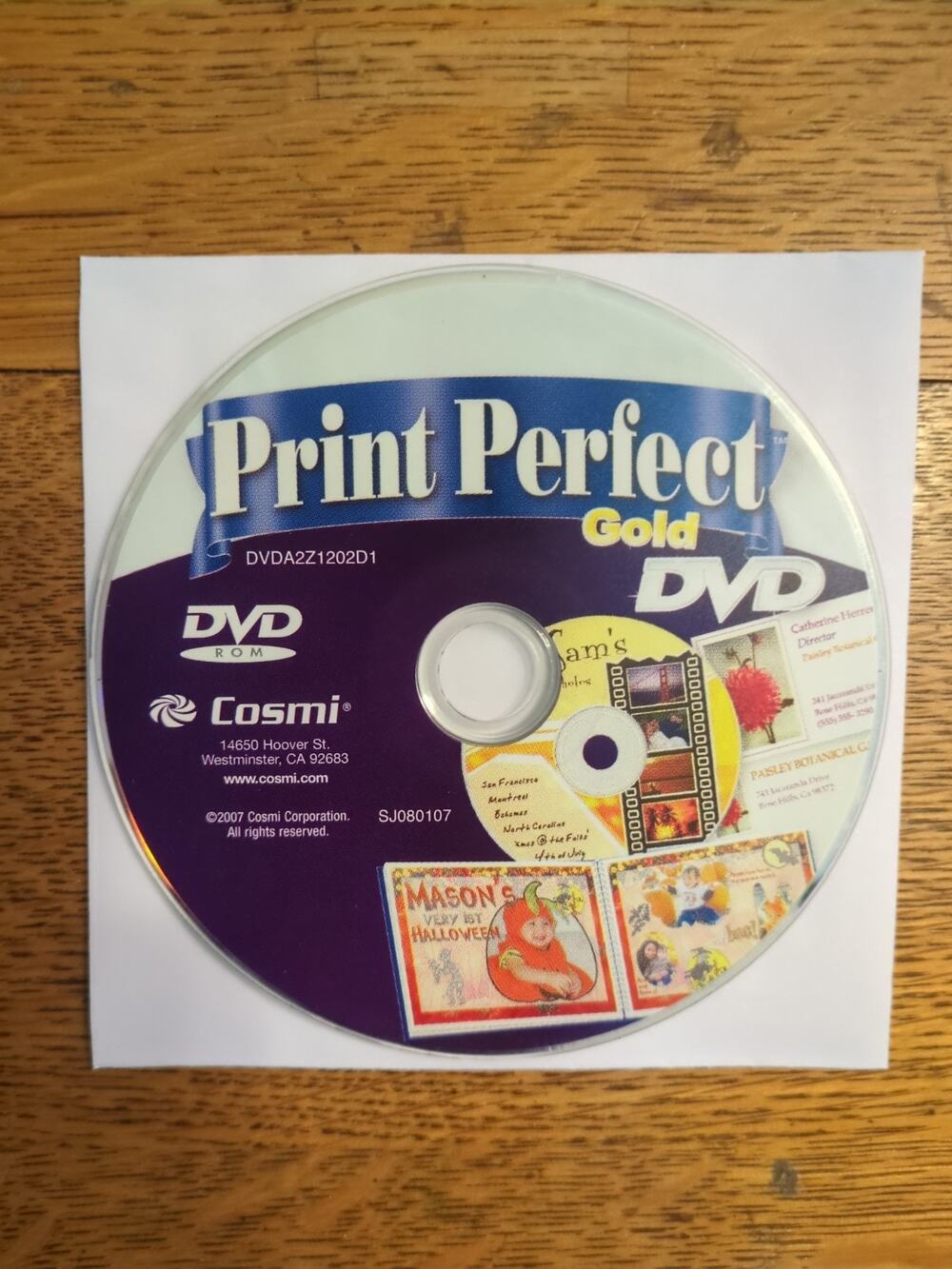 Cosmi Print Perfect Gold PC DVD ROM Disc Only